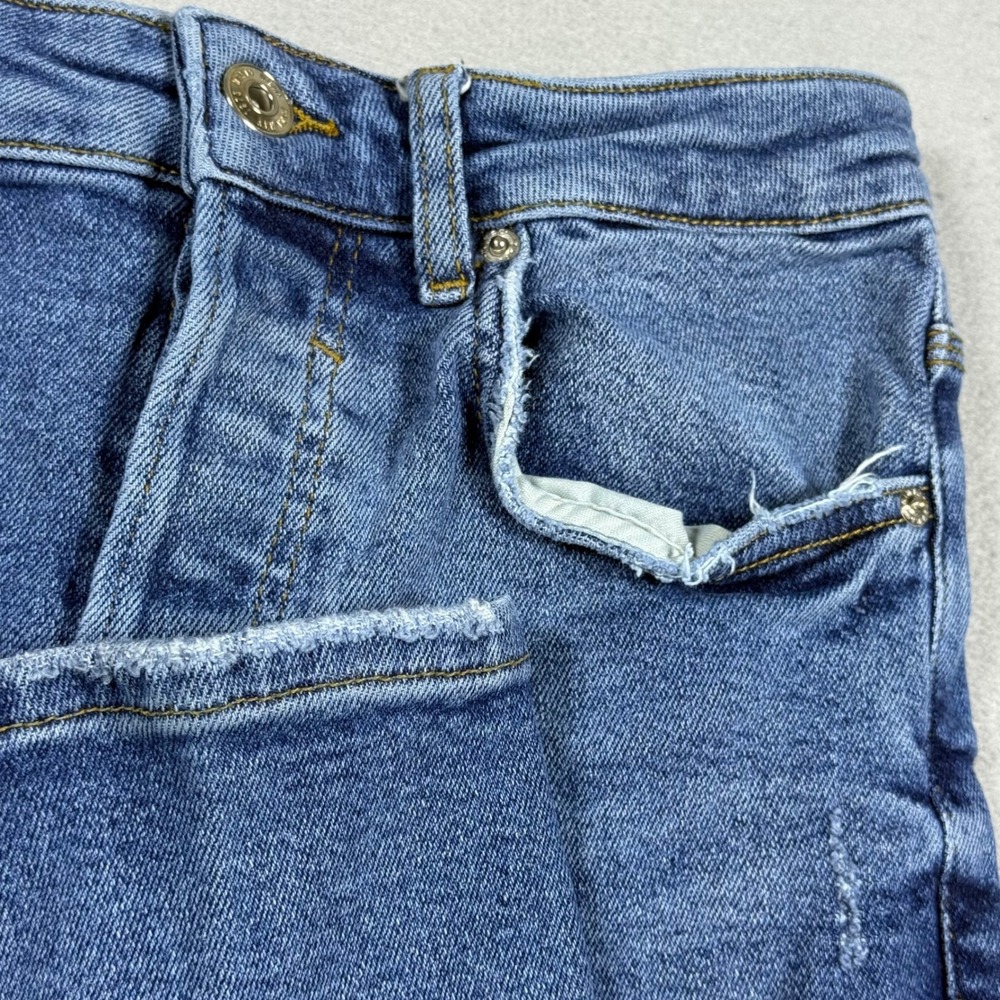 Zara Denim Skinny Jeans Blue Distressed Ripped Mens 30